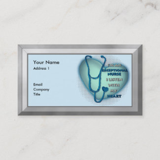 Tarjeta De Visita Amor excepcional de corazón azul