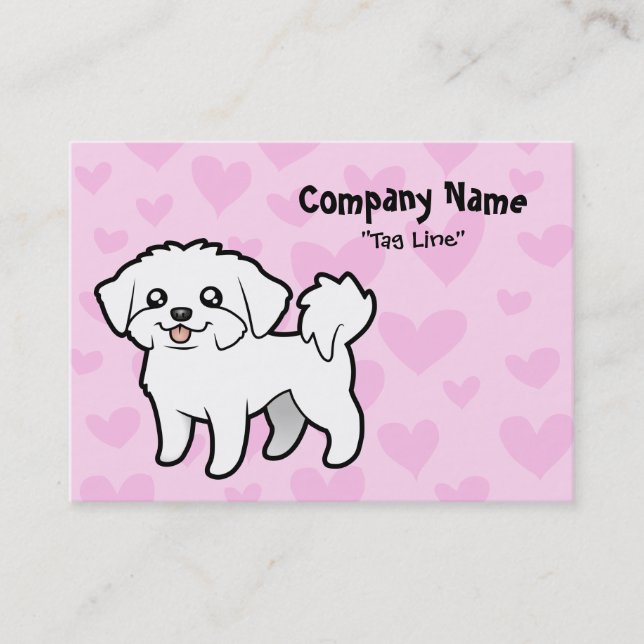 Tarjeta De Visita Amor maltés (perrito cortado) (Anverso)