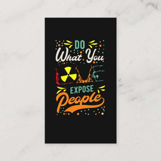 Tarjeta De Visita Amor Radiología Humor Skeleton Radiólogo Xray (Anverso)