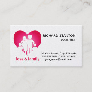 Tarjeta De Visita Amor y familia