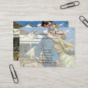 Tarjeta De Visita Amor y Romance Vintage Recién Casados Compran Prim