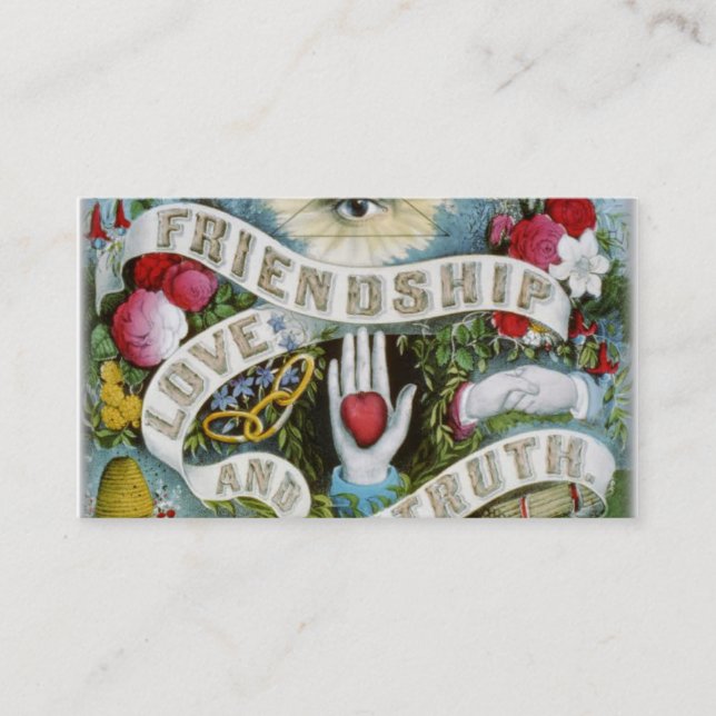 Tarjeta De Visita amor y verdad de la amistad (Anverso)
