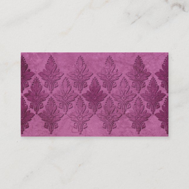 Tarjeta De Visita Amoroso: PERGAMINO ENVEJECIDO en ROSA (Anverso)