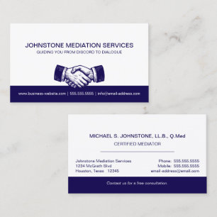 Tarjeta De Visita Amortiguador blanco azul profesional