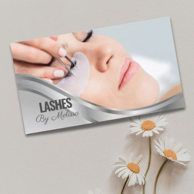 Tarjeta De Visita Ampliación de la banda de belleza moderna de Eyela (Modern Eyelash Beauty Makeup Artist Lash Extension Business Card)