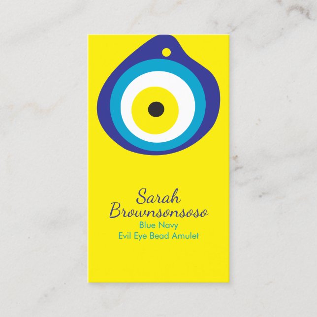 Tarjeta De Visita Amulet de orejeta de ojos amarilla (Anverso)