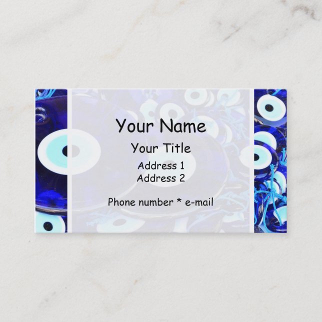 Tarjeta De Visita Amullos Blue Evil Eye (Anverso)