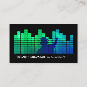 Tarjeta De Visita Añade tu foto II DJ ecualizador, músicos