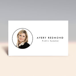 Tarjeta De Visita Añade tu plantilla de fotos para profesional