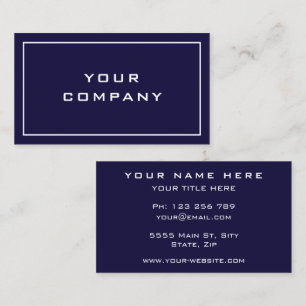 Tarjeta De Visita Añadir a su empresa azul profesional elegante mode