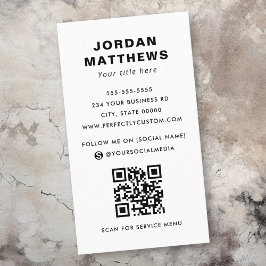Tarjeta De Visita Añadir código QR y logotipo iconos de medios socia