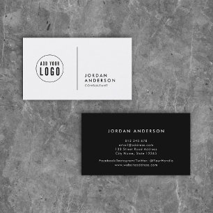 Tarjeta De Visita Añadir el logotipo Color editable simple del separ