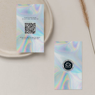 Tarjeta De Visita Añadir el logotipo de su empresa y el código QR Ho