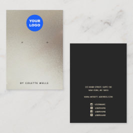 Tarjeta De Visita Añadir el logotipo Satin Gold Watercolor Earl Disp