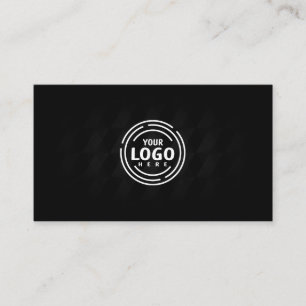 Tarjeta De Visita Añadir logotipo personalizado profesional negro
