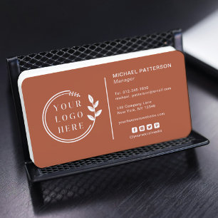 Tarjeta De Visita Añadir logotipo Social Media QR Code Corporate