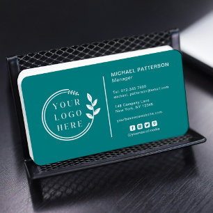 Tarjeta De Visita Añadir logotipo Social Media QR Code Corporate