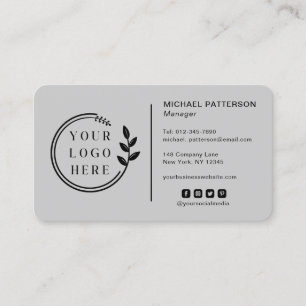 Tarjeta De Visita Añadir logotipo Social Media QR Code Corporate