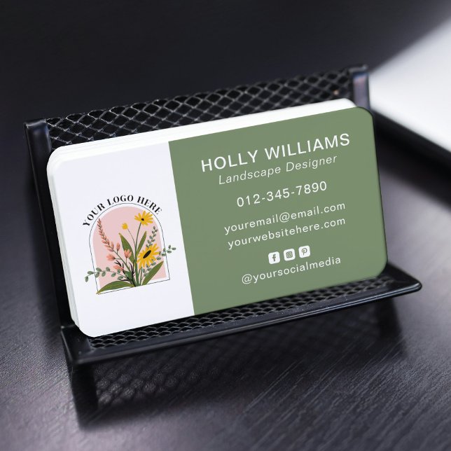 Tarjeta De Visita Añadir logotipo Social Media QR Código Empresa (Subido por el creador)