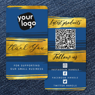 Tarjeta De Visita Añadir logotipo y código QR Moderno Gracias Person