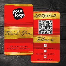 Tarjeta De Visita Añadir logotipo y código QR Moderno Gracias Person