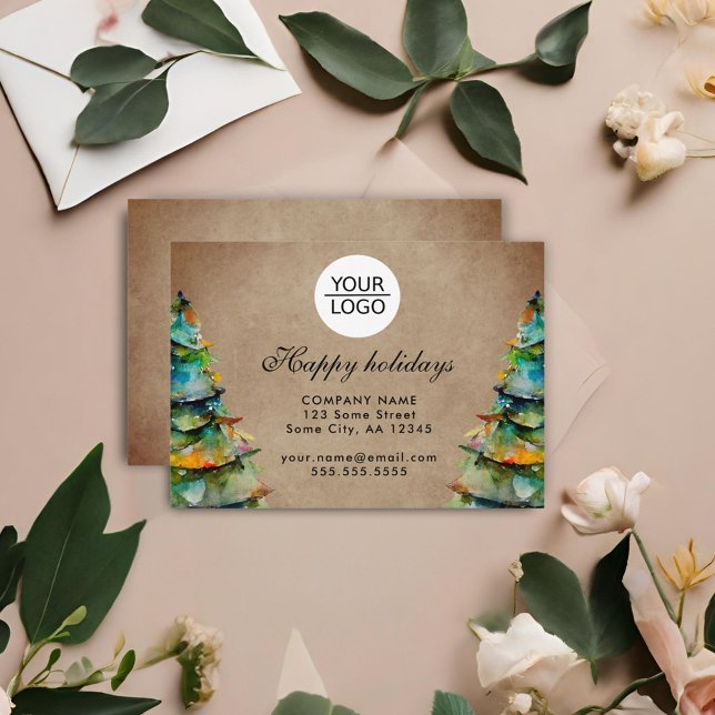 Tarjeta De Visita Añadir promoción de árbol de Navidad de Personaliz (Subido por el creador)