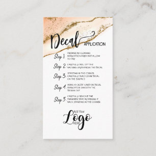 Tarjeta De Visita AÑADIR SU APLICACIÓN LOGO decal CARE CARDS vinilo