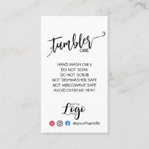 Tarjeta De Visita AÑADIR SU MALETA DE LOGO CARE vinilo simple