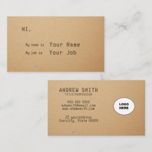 Tarjeta De Visita Añadir su propia imagen hihello Business Card