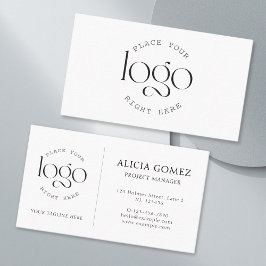 Tarjeta De Visita Añadir su propio logotipo profesional blanco genér