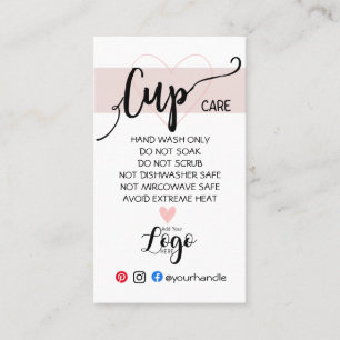 Tarjeta De Visita AÑADIR SU taza LOGO CARE vinil business blush