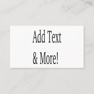 Tarjeta De Visita ¡Añadir texto y más! Personalizar Su Propio Person