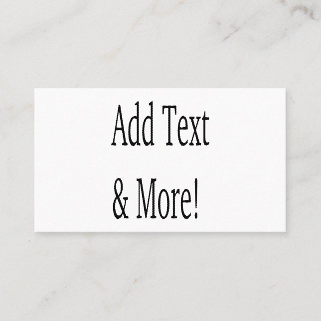 Tarjeta De Visita ¡Añadir texto y más! Personalizar Su Propio Person (Anverso)