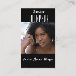 Tarjeta De Visita Añadir tu foto, actriz, cantante, modelo