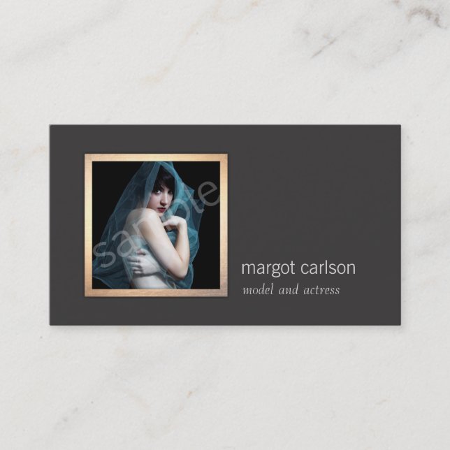 Tarjeta De Visita Añadir tu propia fotografía de Moda fotográfica (Anverso)