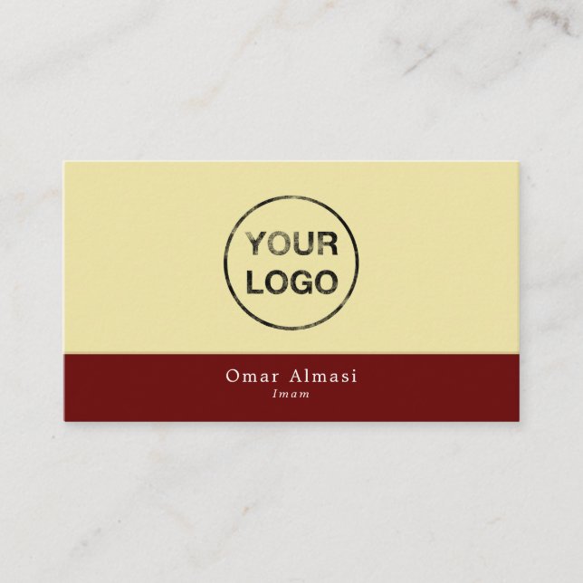 Tarjeta De Visita Añadir tu propio logotipo, islámico, religioso (Anverso)