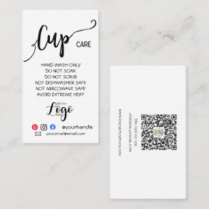 Tarjeta De Visita AÑADIR TU TAPA DE LOGO CARE vinilo sencillo