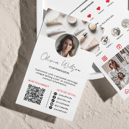 Tarjeta De Visita Análisis de Instagram para conectar el rojo del có