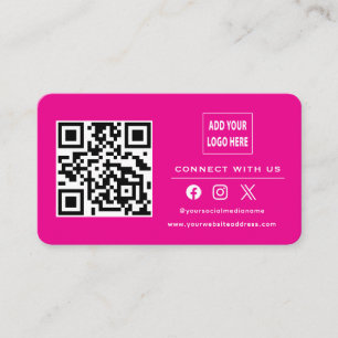 Tarjeta De Visita Análisis De Seguimiento De Color Rosado Caliente P
