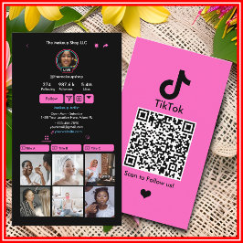 Tarjeta De Visita Análisis De TikTok Para Conectar Código QR