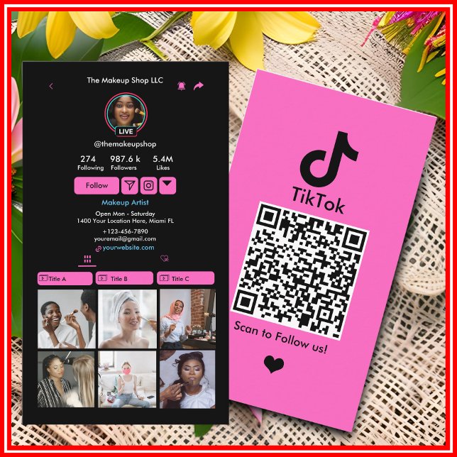 Tarjeta De Visita Análisis De TikTok Para Conectar Código QR (Subido por el creador)