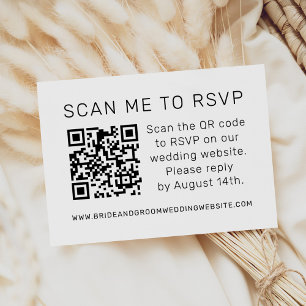 Tarjeta De Visita Analizar a RSVP código QR Boda