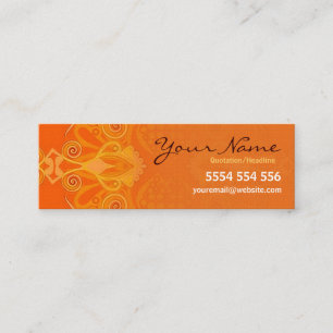 Tarjeta de visita anaranjada de Elegan mini