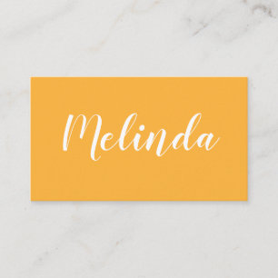 Tarjeta de visita anaranjada de moda moderna
