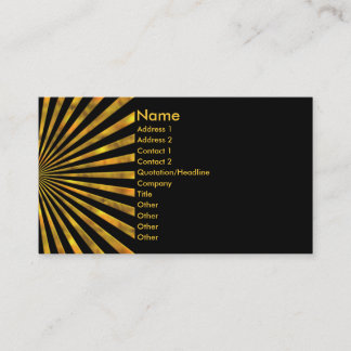 Tarjeta De Visita Anaranjado/amarillo/tarjeta de visita de los haces