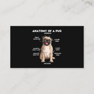 Tarjeta De Visita Anatomía de un Pug
