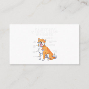 Tarjeta De Visita anatomía divertida shiba u amante del perro
