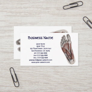 Tarjeta De Visita Anatomía Humana Antigua Pie Pies Podología