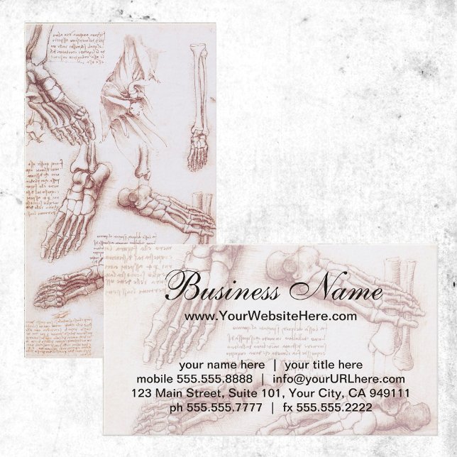 Tarjeta De Visita Anatomía humana, esqueletos de pies, de Leonardo d (Subido por el creador)