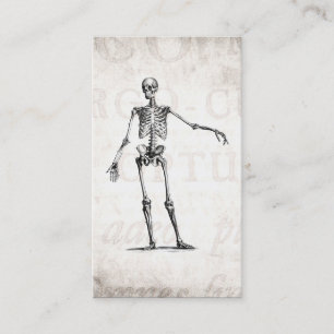Tarjeta De Visita Anatomía retra esquelética de los esqueletos de
